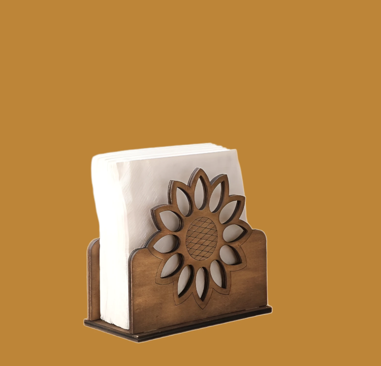 هولدر دستمال کاغذی رو میزی در طرح گل