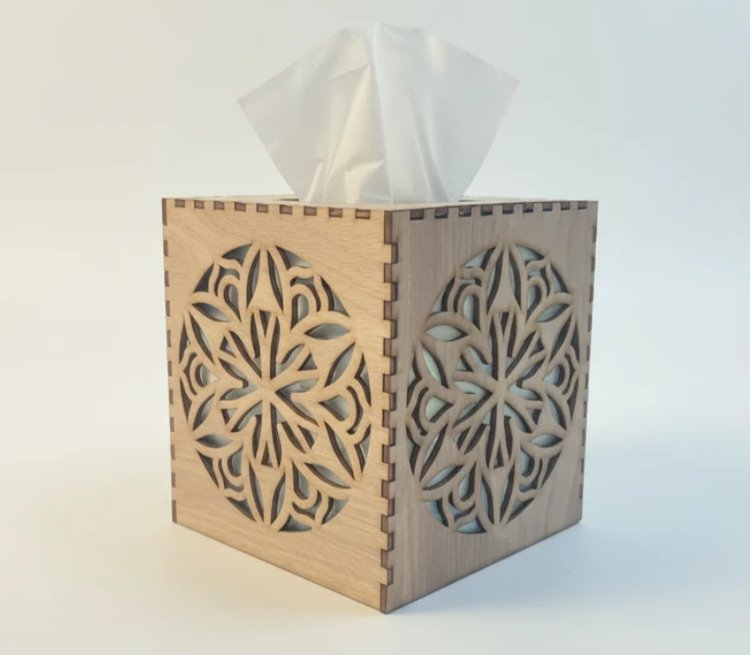 جا دستمال کاغذی چوبی کد ٣
